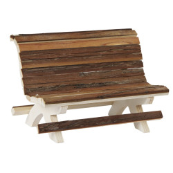 Kerbl ławka dla chomika z naturalnego drewna, 18x11x12 cm [82861]