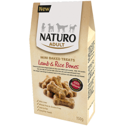 Naturo mini treats - bones - jagnięcina i ryż 150 g