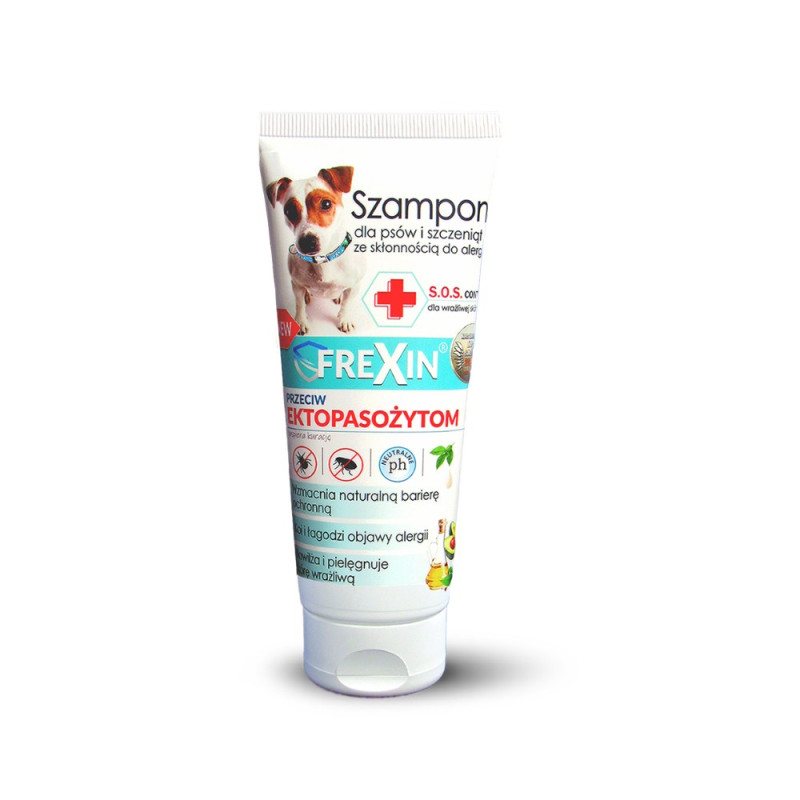 Frexin szampon dla psów przeciw ektopasożytom dla skóry wrażliwej 220g [23562]