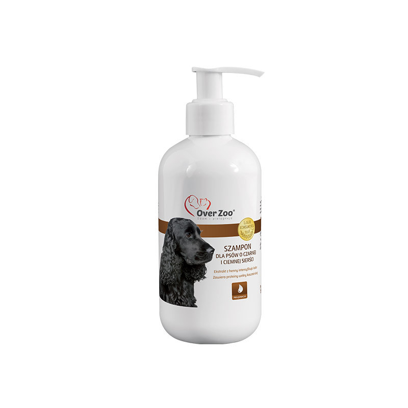 Overzoo szampon dla psów o czarnej i ciemnej sierści 250ml